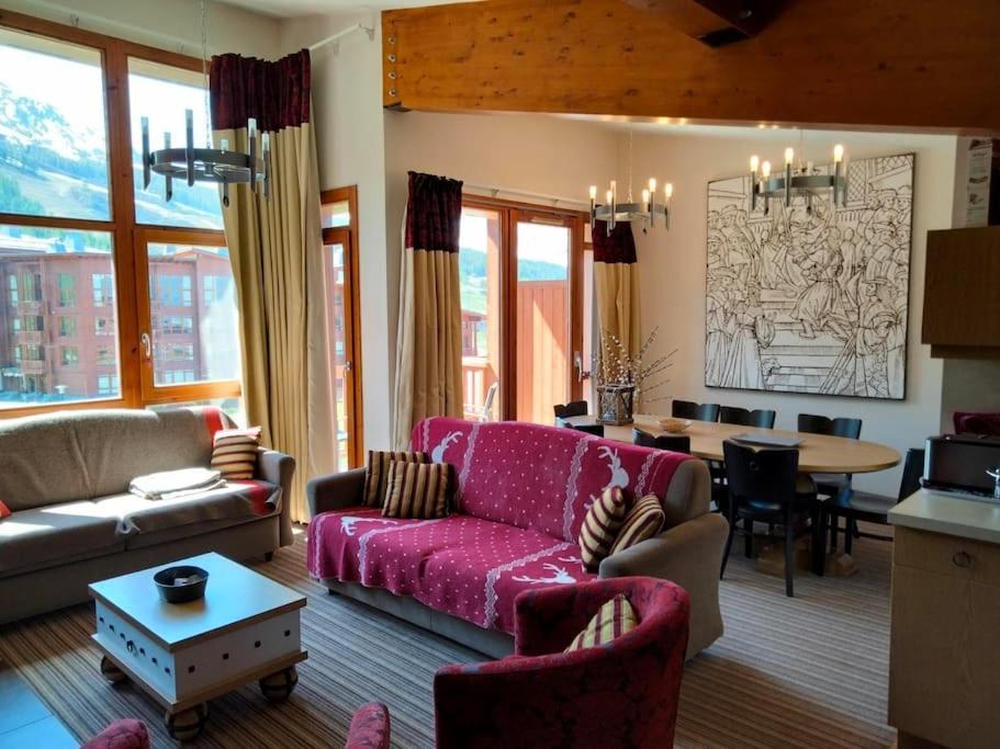 Confort Et Espace Pour Cet Appartement Duplex De 100 M2 Avec Grand Sejour Expose Sud Avec Cheminee, 4 Chambres , Acces Direct Aux Pistes De Ski Et Au Golf Dans La Residence Edenarc Avec Piscine, Jacuzzi Et Spa Bourg-Saint-Maurice Dış mekan fotoğraf